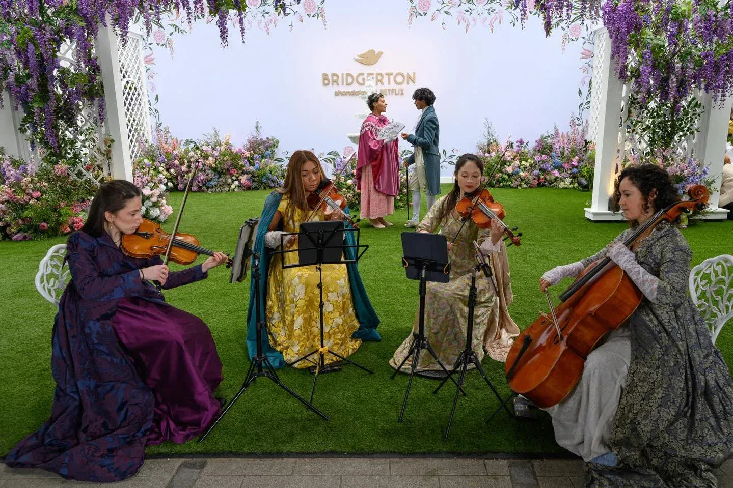 Hire Event Strings. Bridgerton string quartet.